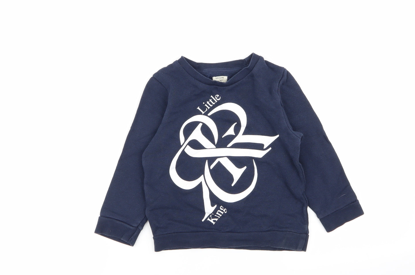 River Island Boys Blue   Pullover Jumper Size 2-3 Years