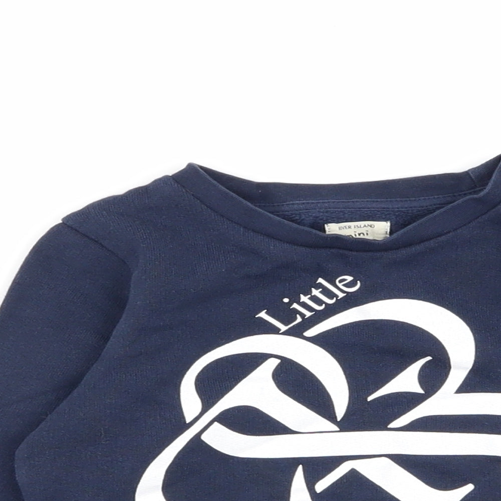 River Island Boys Blue   Pullover Jumper Size 2-3 Years