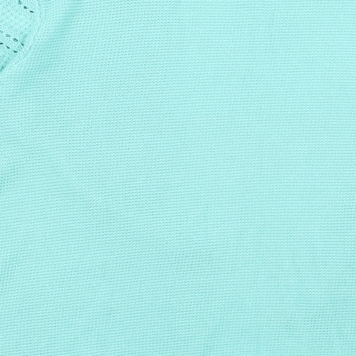 Damart Womens Green Geometric  Cardigan Jumper Size 14