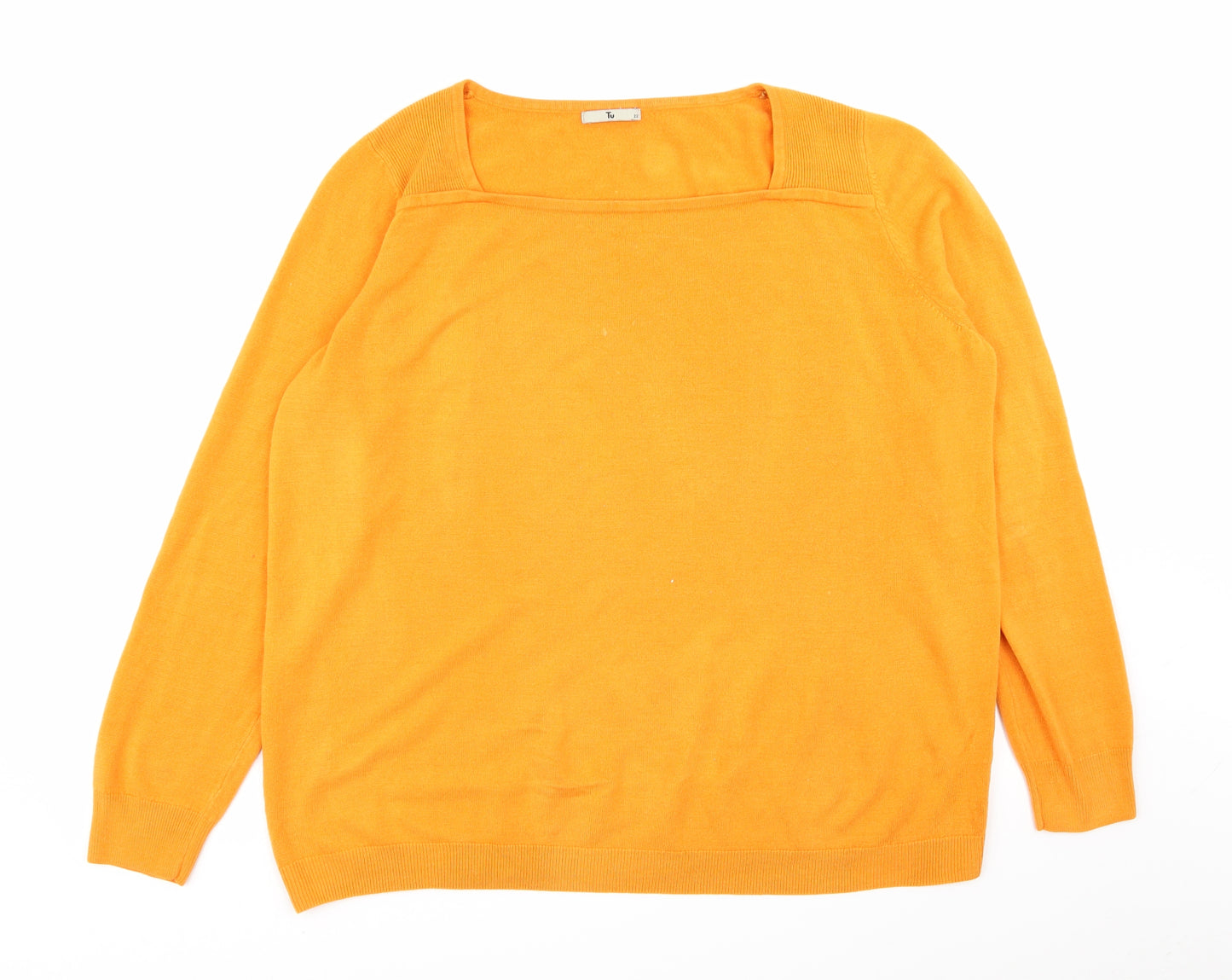 TU Womens Orange   Pullover Jumper Size 22