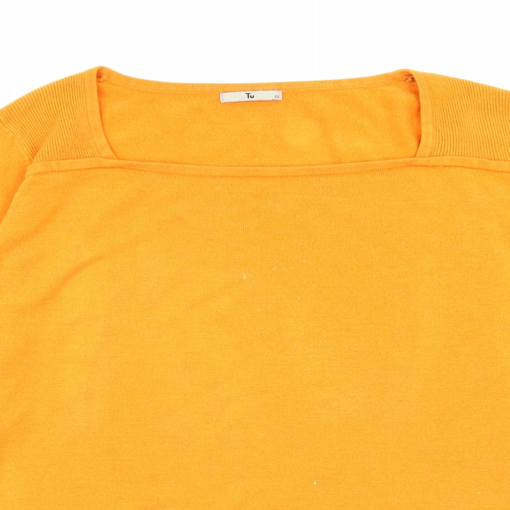 TU Womens Orange   Pullover Jumper Size 22