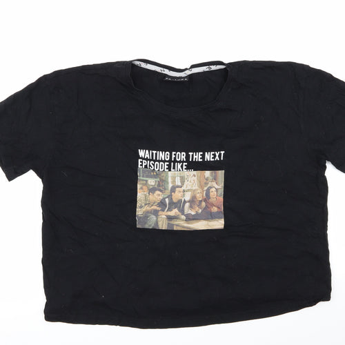 New Look Womens Black   Basic T-Shirt Size L  - friends