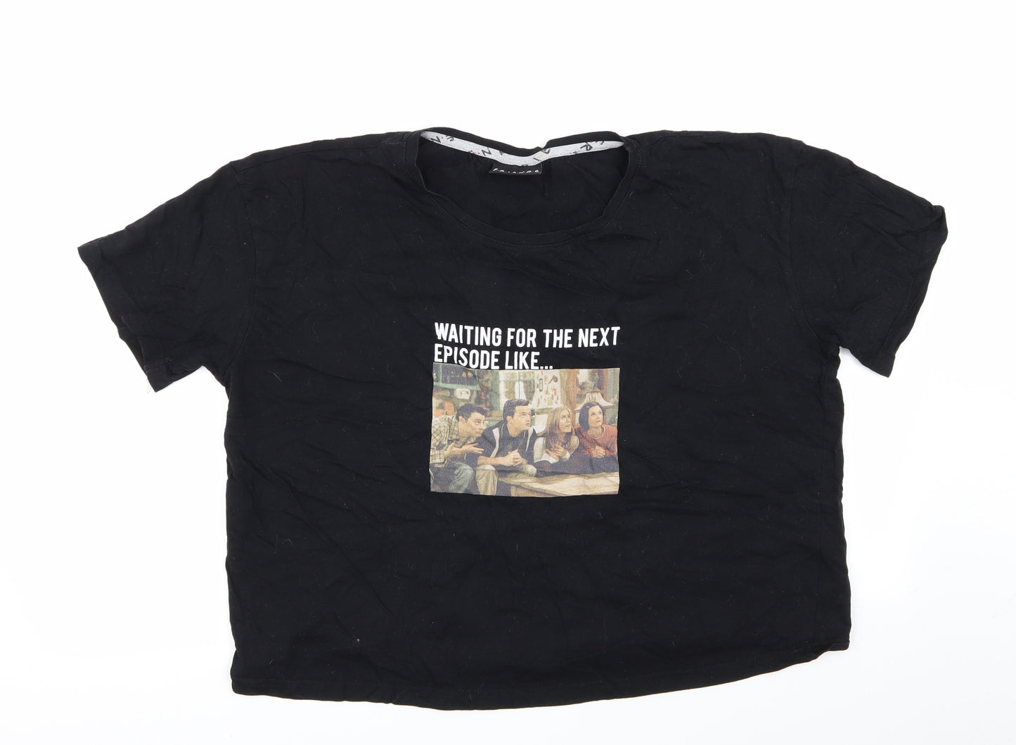 New Look Womens Black   Basic T-Shirt Size L  - friends