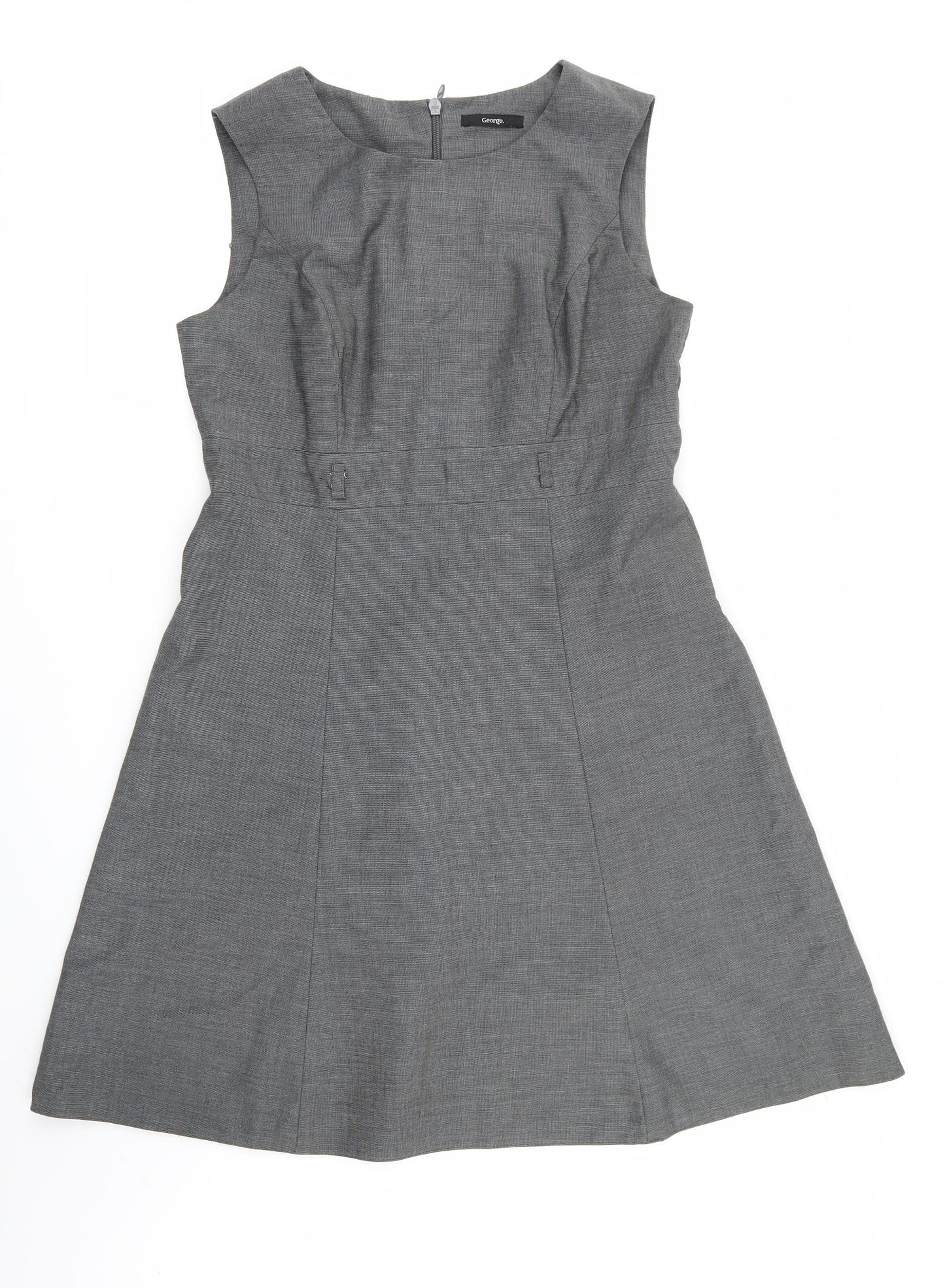 Asda George Womens Grey   Pinafore/Dungaree Dress  Size 14