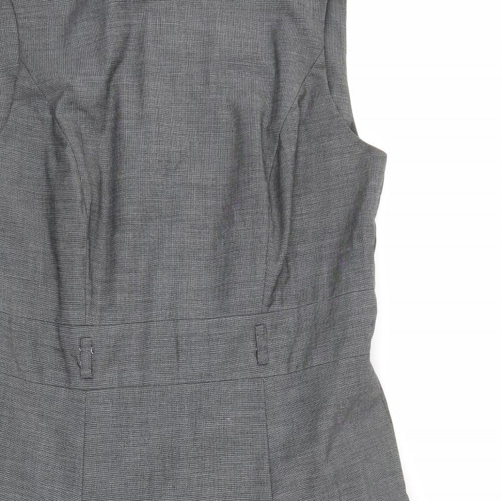 Asda George Womens Grey   Pinafore/Dungaree Dress  Size 14