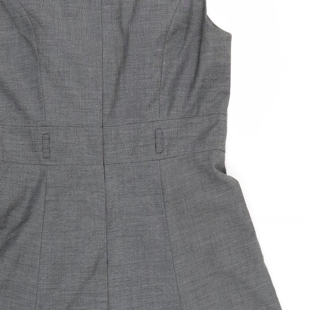 Asda George Womens Grey   Pinafore/Dungaree Dress  Size 14
