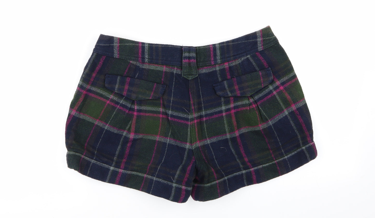 NEXT Womens Multicoloured Check  Hot Pants Shorts Size 12