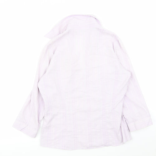 M&S Womens Purple Striped  Basic Blouse Size 10