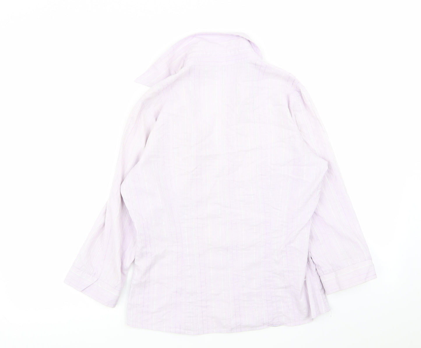 M&S Womens Purple Striped  Basic Blouse Size 10