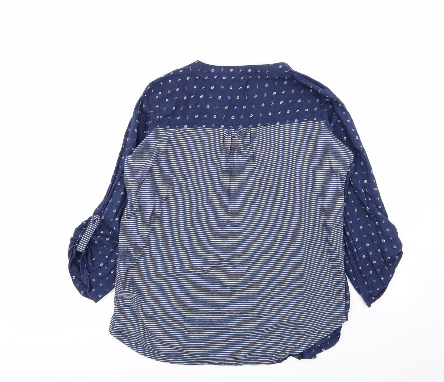 Fat Face Womens Blue Floral  Basic Blouse Size 10