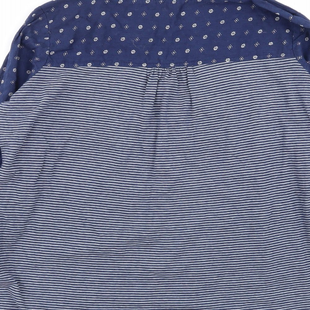 Fat Face Womens Blue Floral  Basic Blouse Size 10