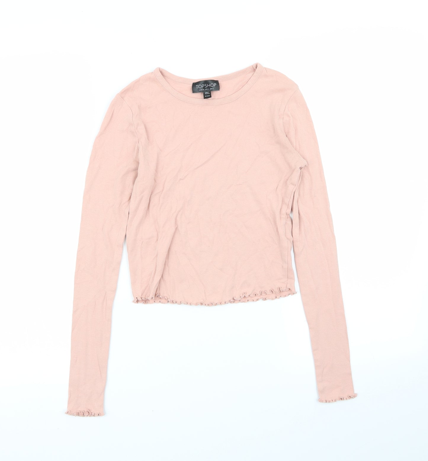 Topshop Womens Pink   Basic T-Shirt Size 6