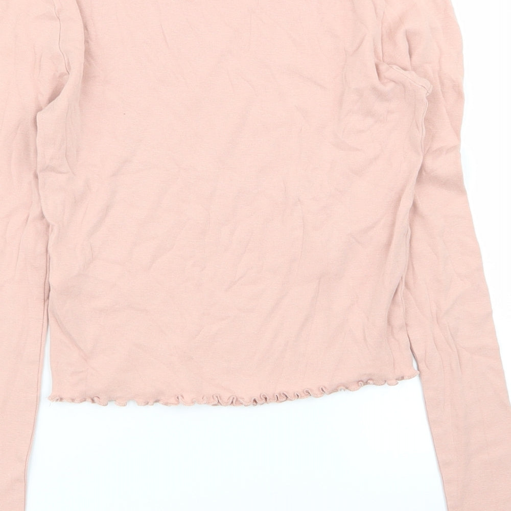 Topshop Womens Pink   Basic T-Shirt Size 6