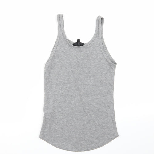 topshp Womens Grey   Basic Tank Size 8