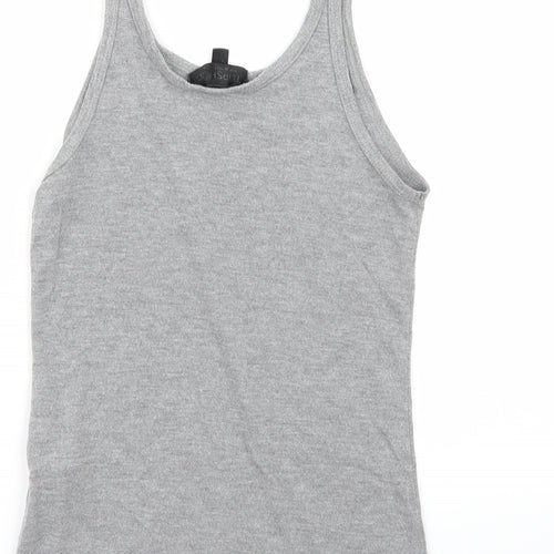 topshp Womens Grey   Basic Tank Size 8