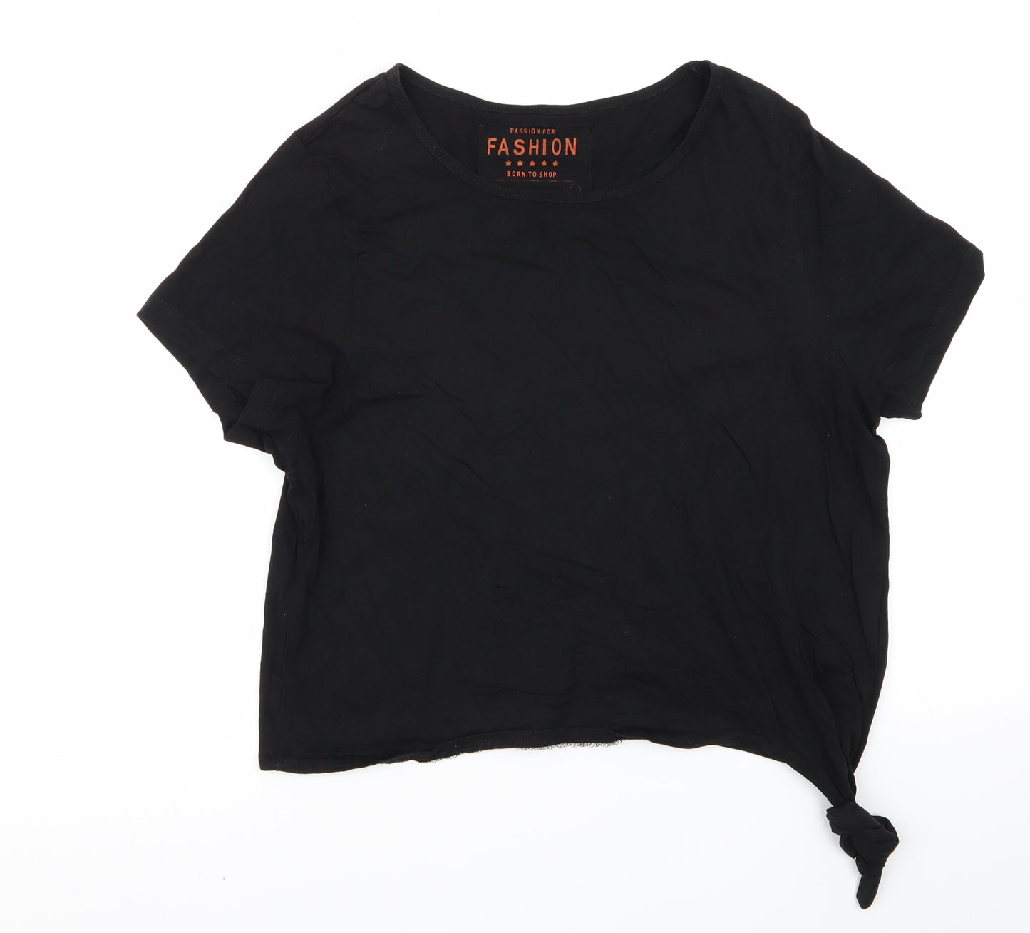 Fashion Womens Black   Basic T-Shirt Size 16
