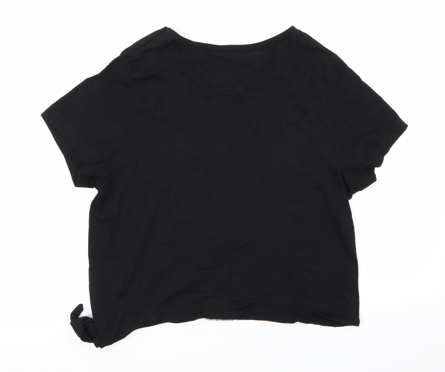 Fashion Womens Black   Basic T-Shirt Size 16
