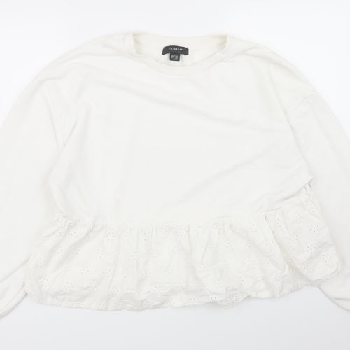 Primark Womens White   Pullover Jumper Size 14