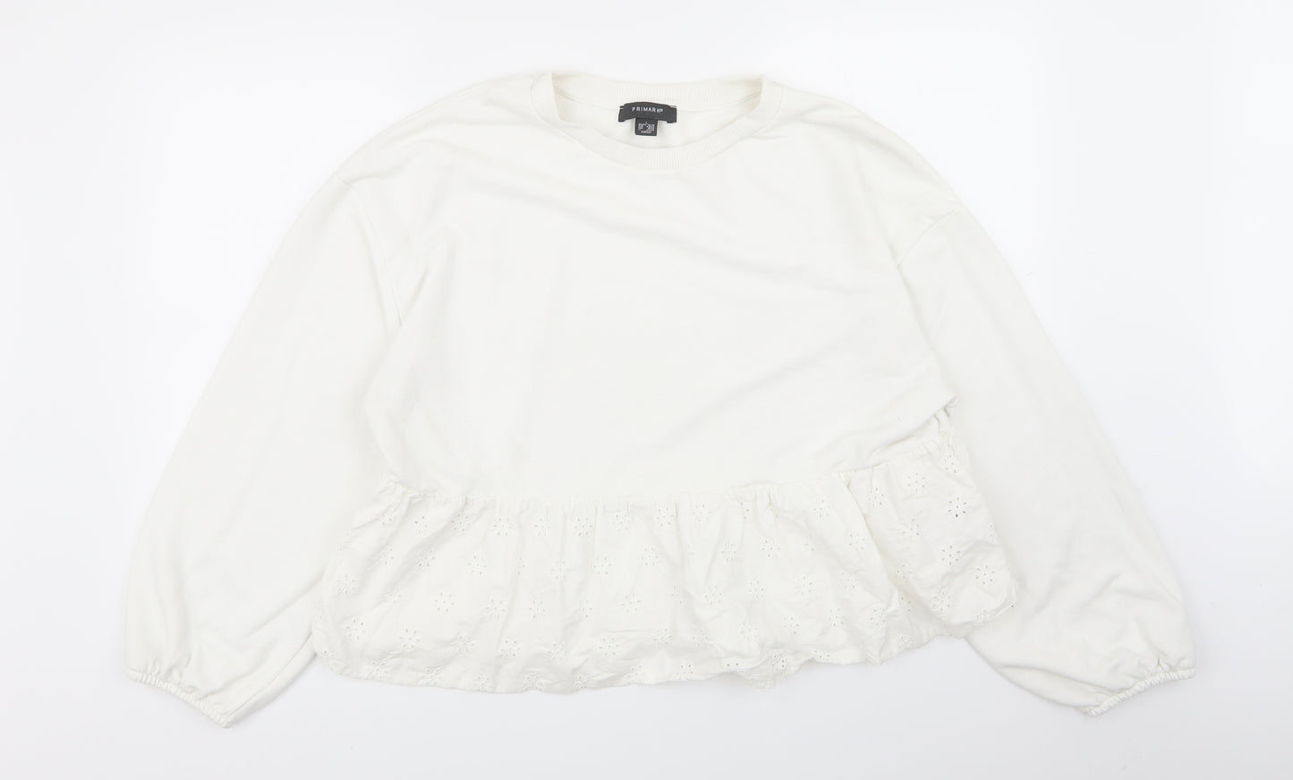 Primark Womens White   Pullover Jumper Size 14