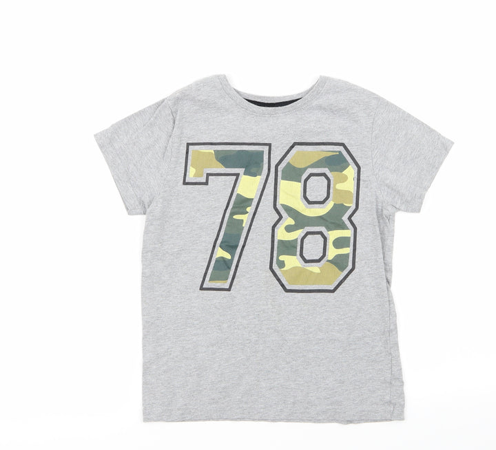 Primark Boys Grey Basic T-Shirt Size 7-8 Years
