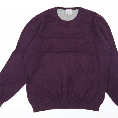 M&S Mens Purple   Pullover Jumper Size L