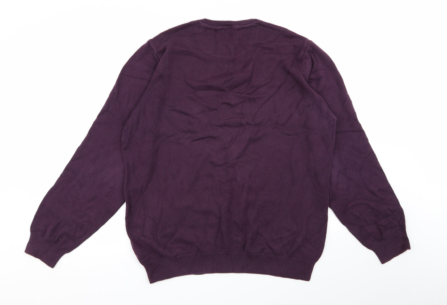 M&S Mens Purple   Pullover Jumper Size L