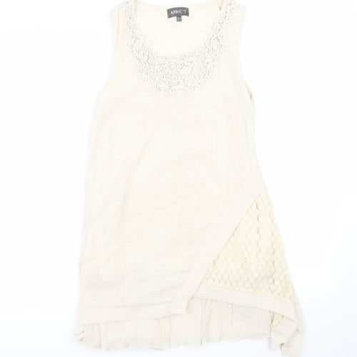 Apricot Womens Beige Geometric  A-Line  Size 10