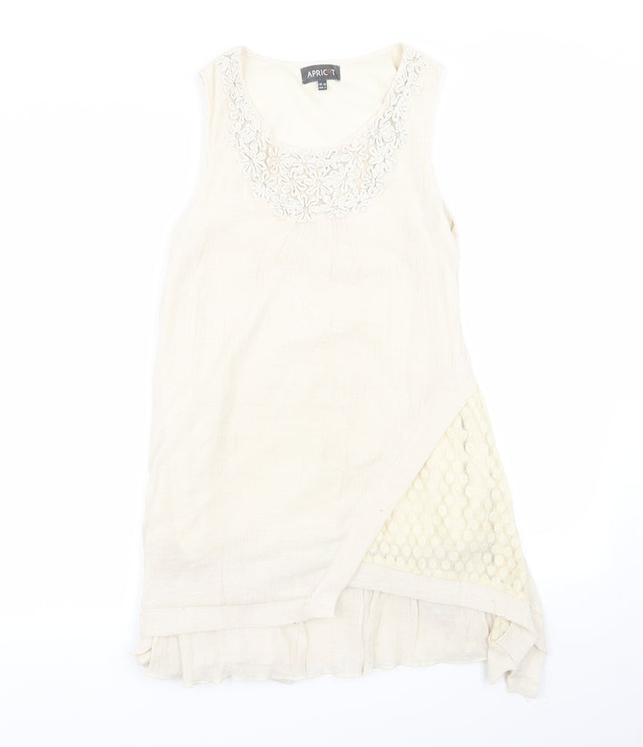 Apricot Womens Beige Geometric  A-Line  Size 10