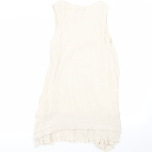 Apricot Womens Beige Geometric  A-Line  Size 10