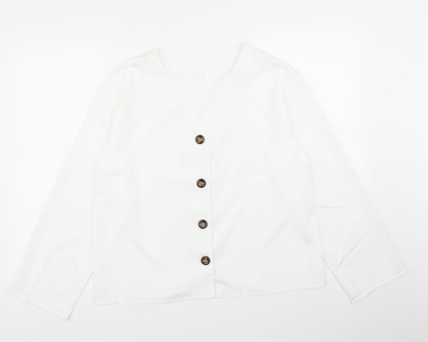 Preworn Womens White   Basic Button-Up Size L