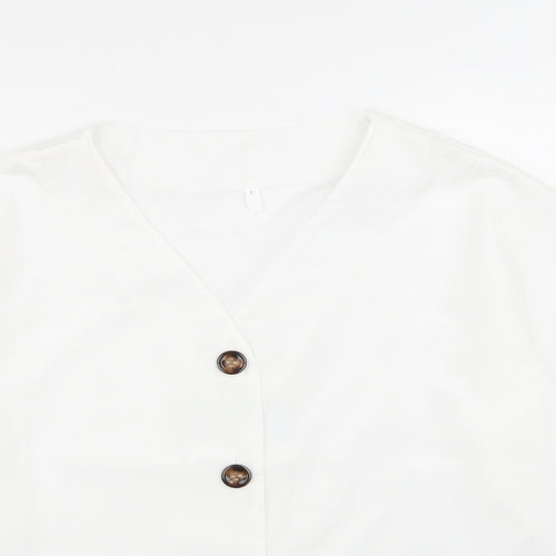 Preworn Womens White   Basic Button-Up Size L