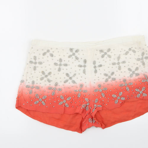 urban bliss Womens Multicoloured Geometric  Hot Pants Shorts Size 10