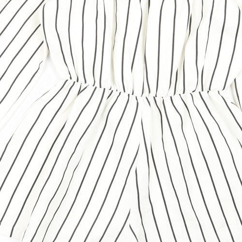 PLT Womens Multicoloured Striped  Playsuit One-Piece Size 8