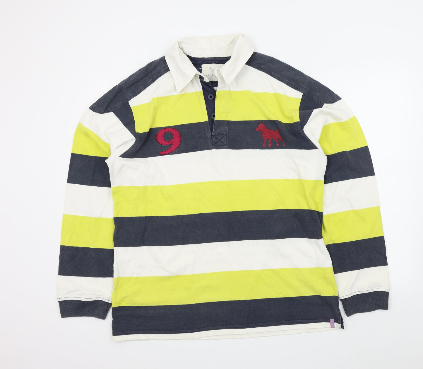 Jack Russell Mens Multicoloured Striped   Polo Size XL