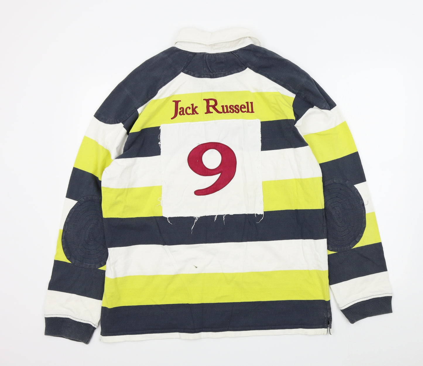 Jack Russell Mens Multicoloured Striped   Polo Size XL
