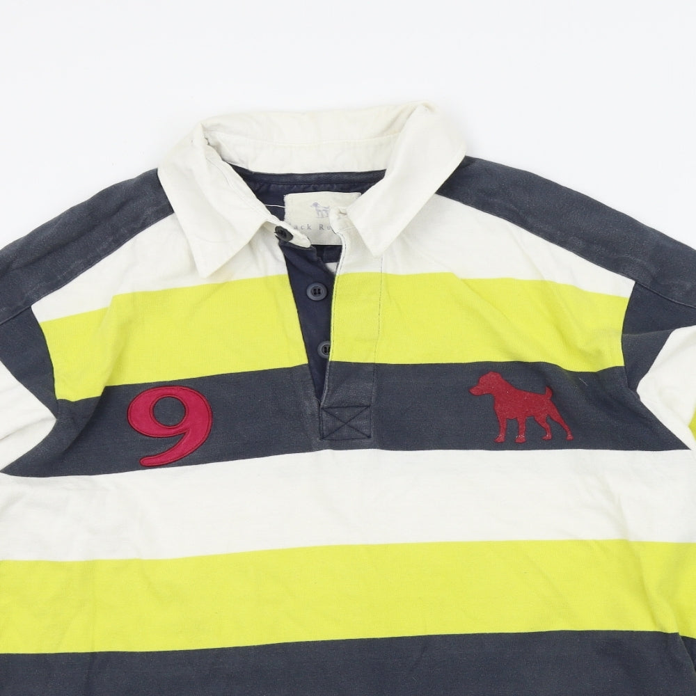 Jack Russell Mens Multicoloured Striped   Polo Size XL