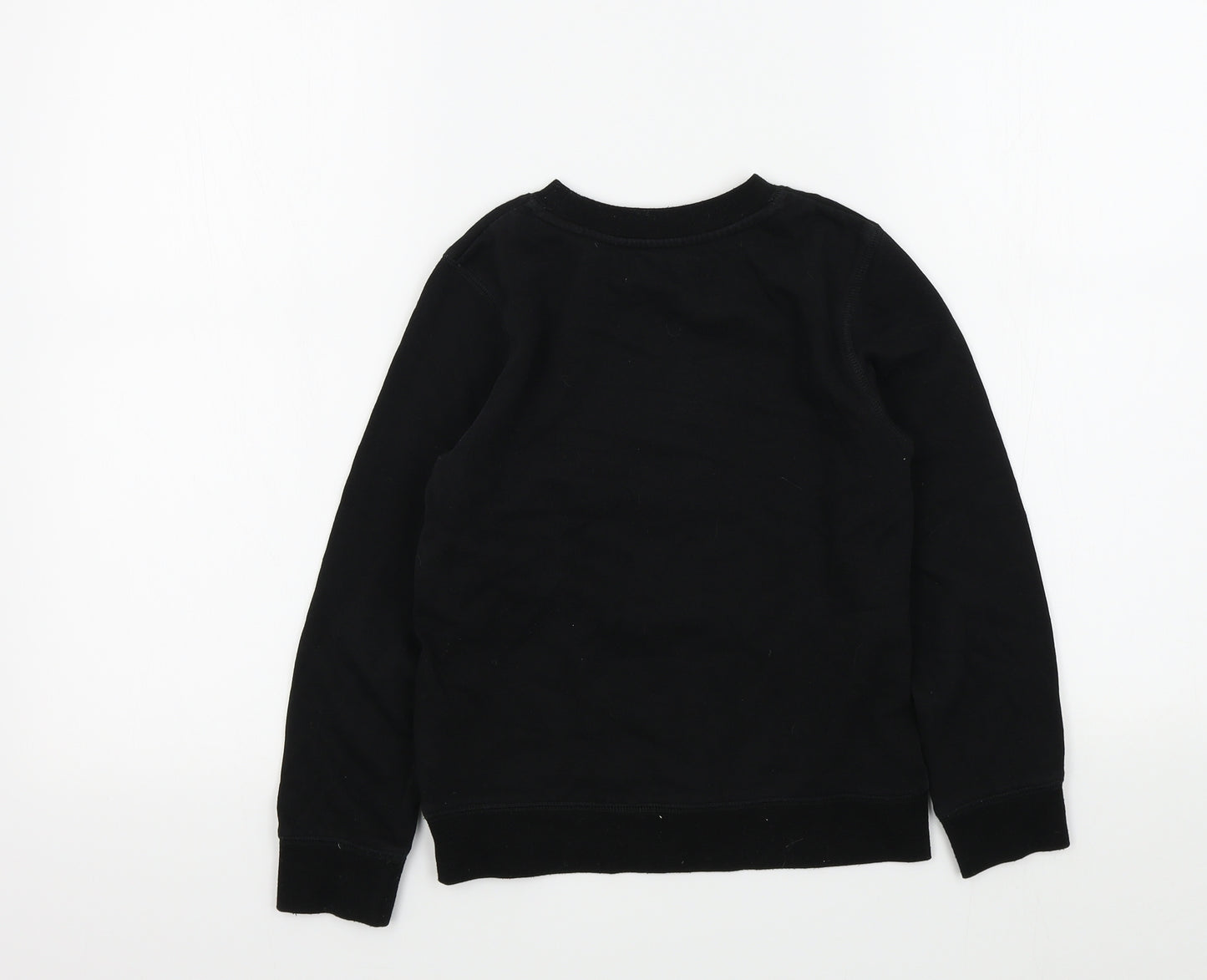 H&M Girls Black Colourblock  Pullover Jumper Size 8-9 Years