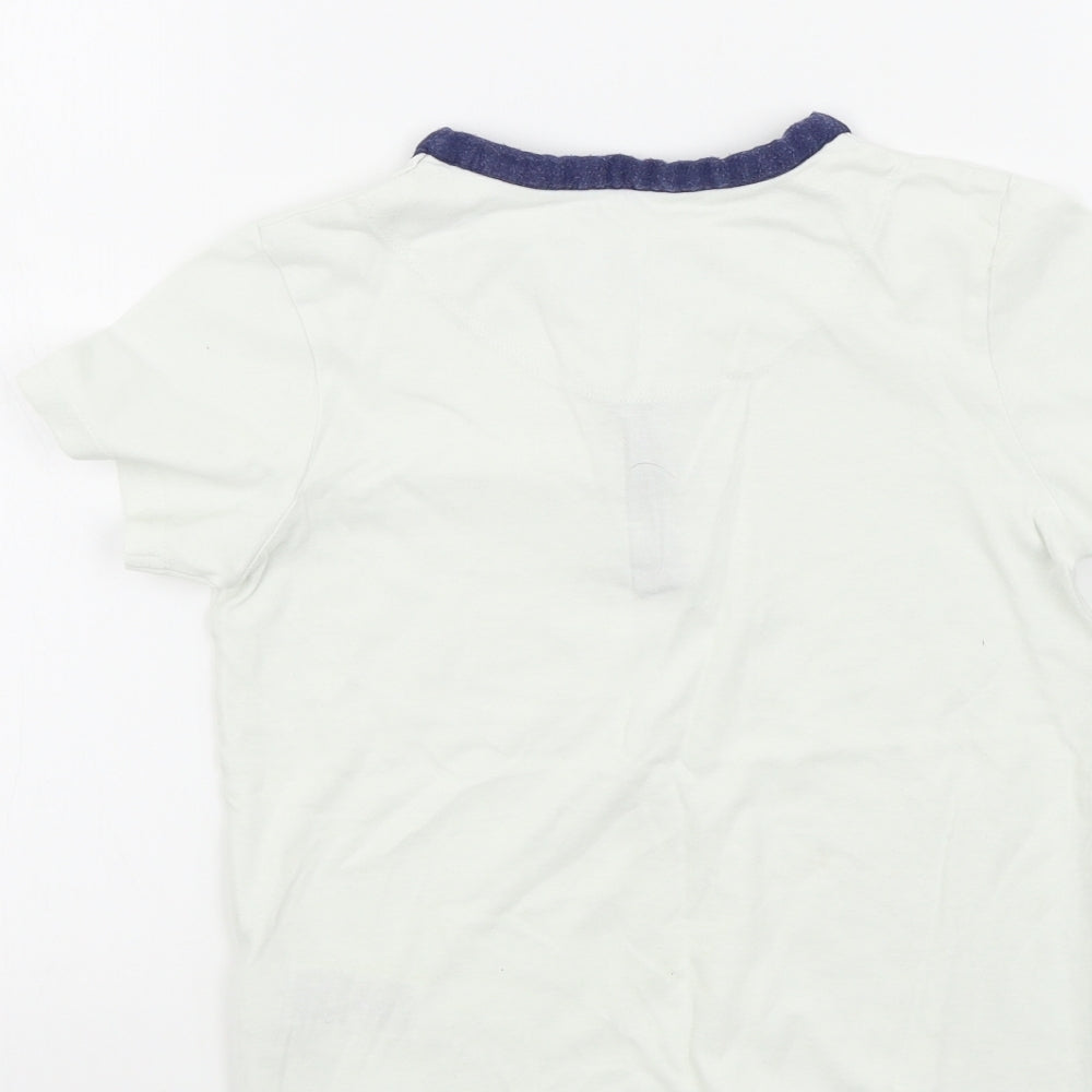M&S Boys White Colourblock  Basic T-Shirt Size 5-6 Years