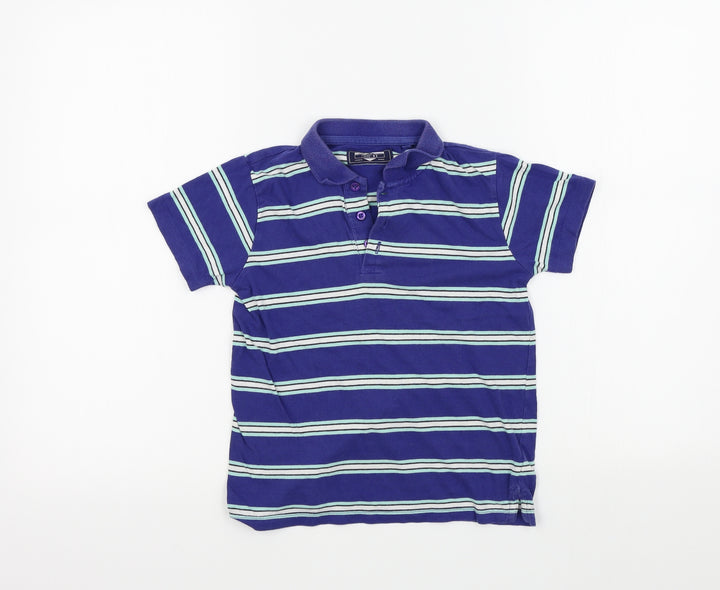 NEXT Boys Blue Striped  Basic Polo Size 5-6 Years