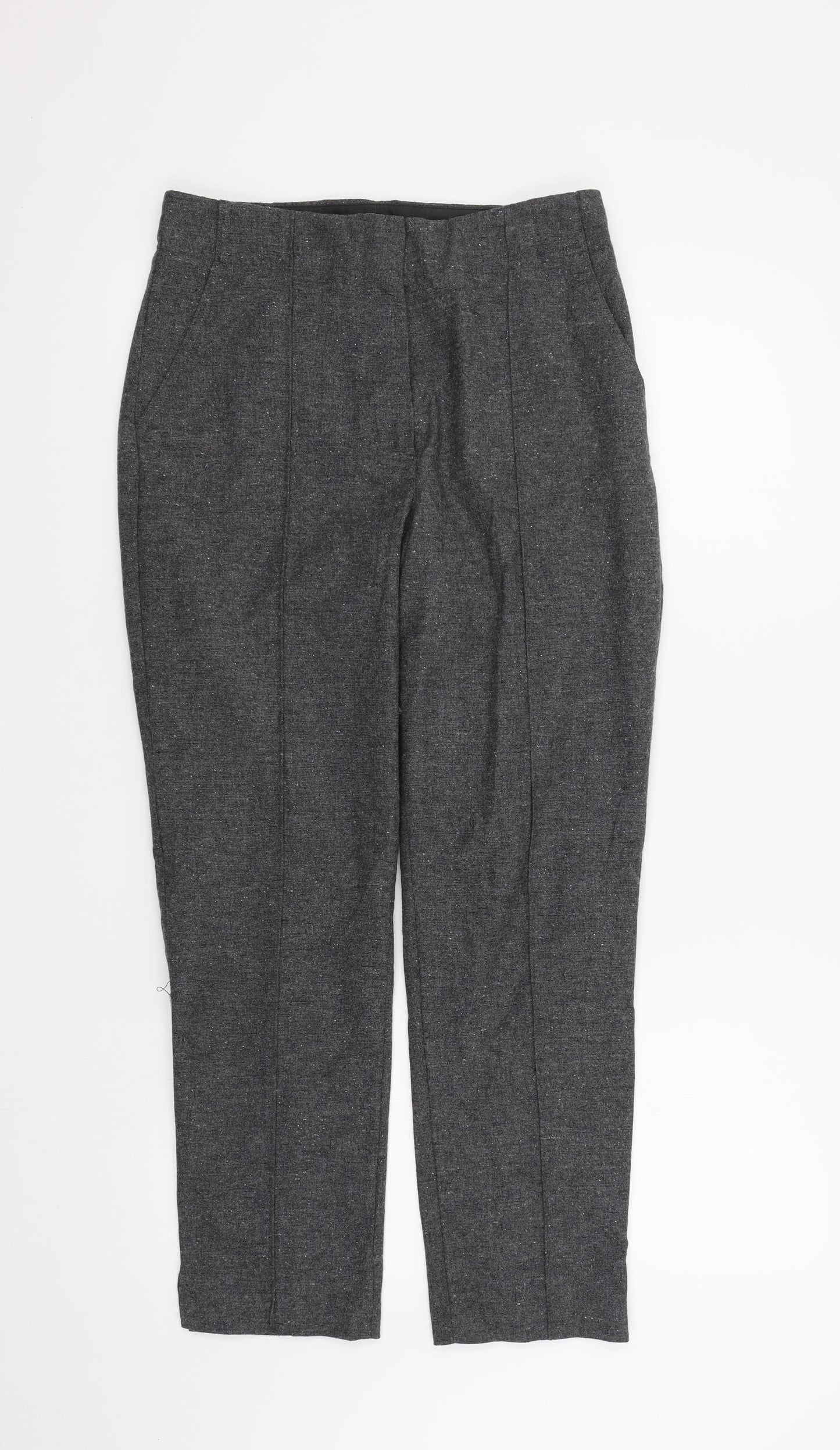 M&S Womens Grey   Trousers  Size 8 L26 in