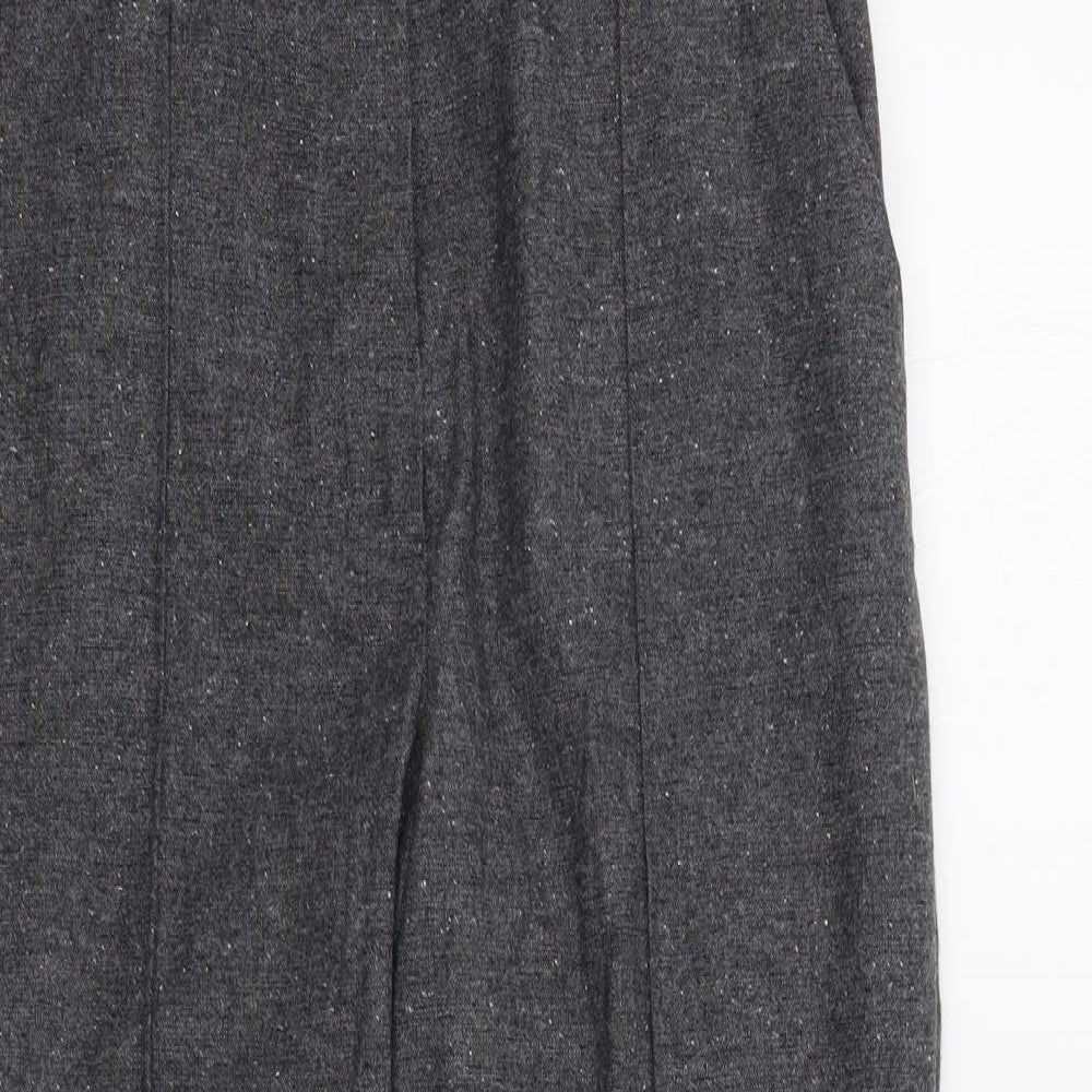 M&S Womens Grey   Trousers  Size 8 L26 in