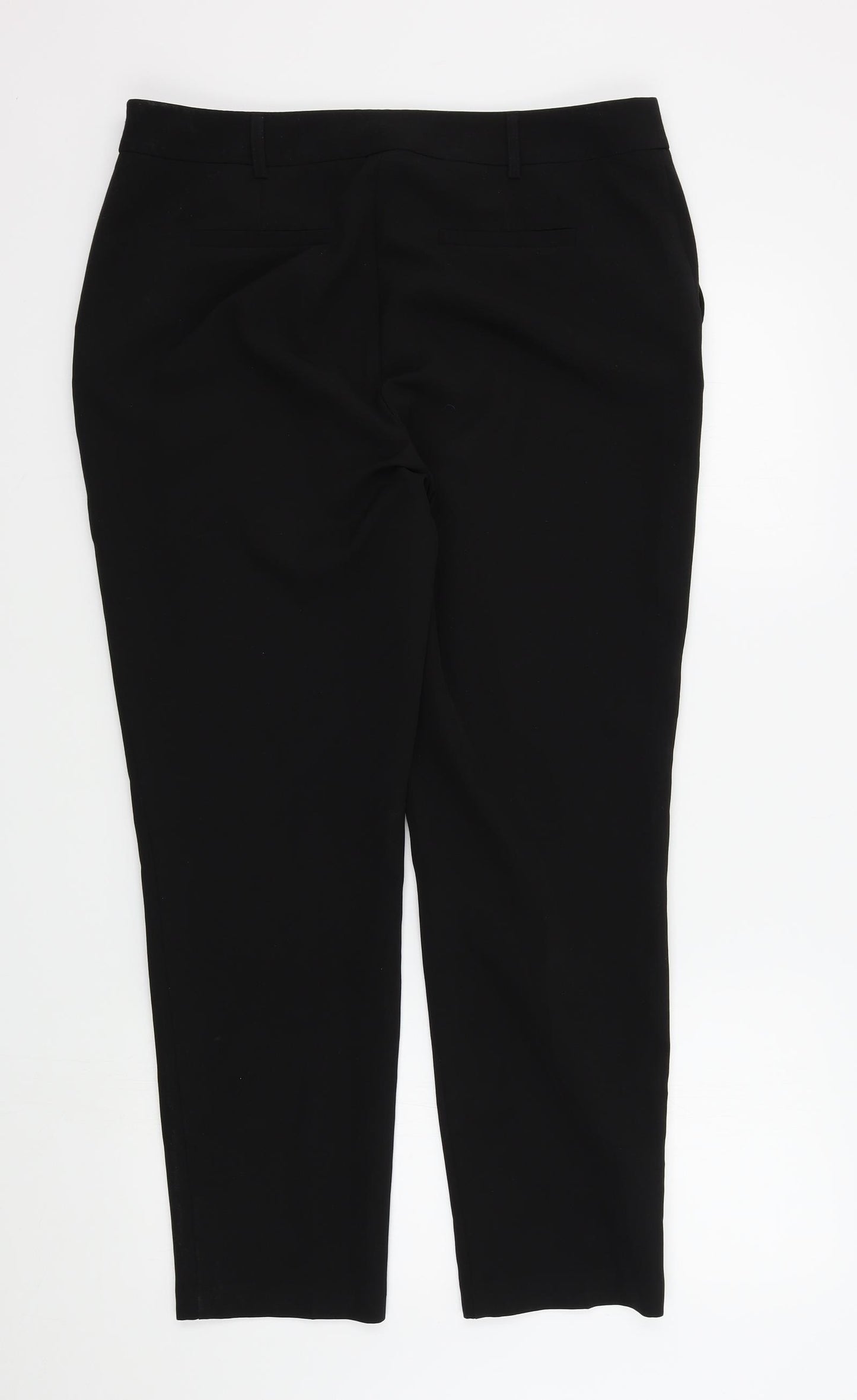 M&Co Womens Black   Trousers  Size 14 L28 in
