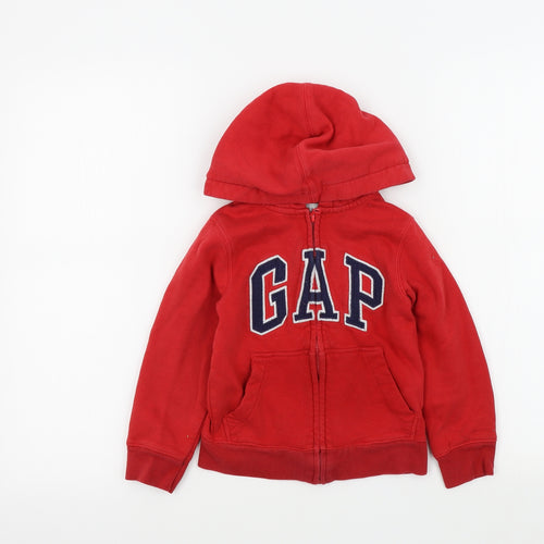Gap Boys Red Colourblock  Full Zip Jumper Size XS