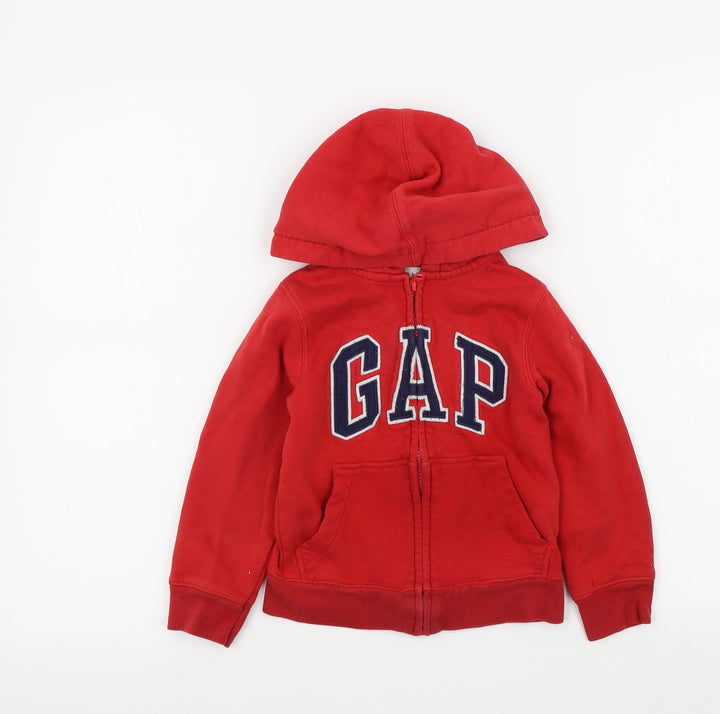 Gap Boys Red Colourblock  Full Zip Jumper Size XS