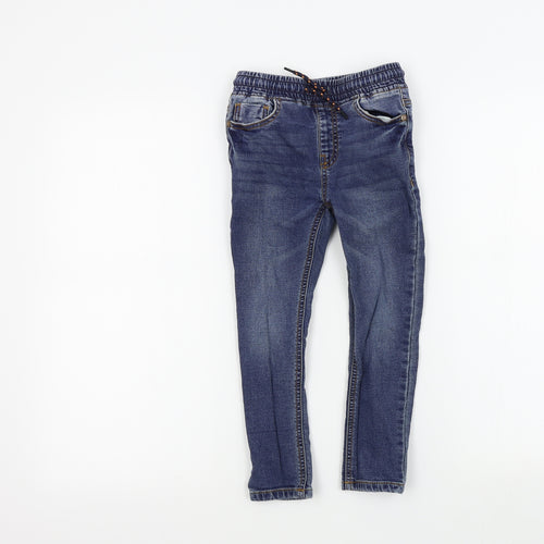 NEXT Boys Blue Colourblock  Skinny Jeans Size 6 Years