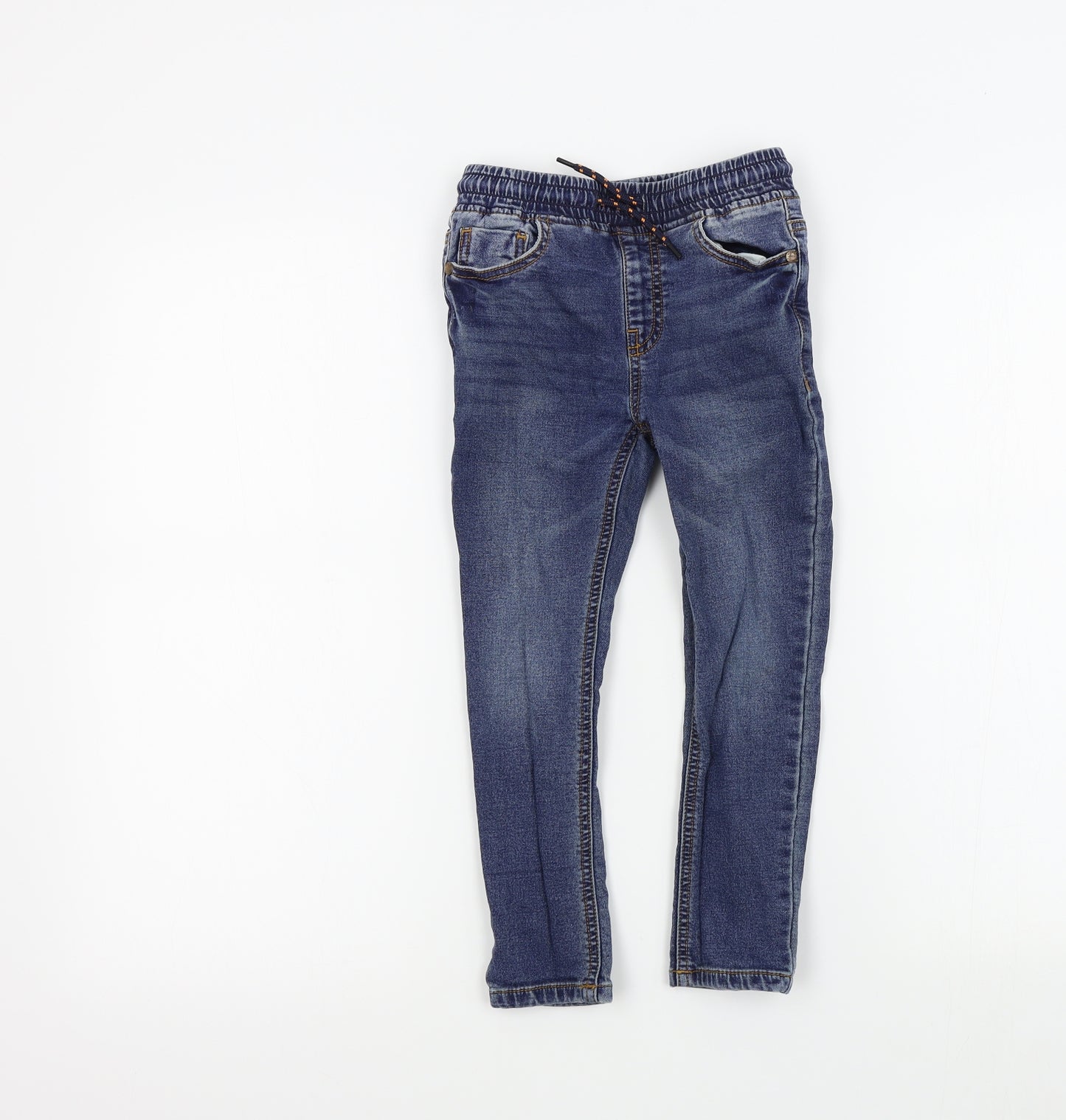 NEXT Boys Blue Colourblock  Skinny Jeans Size 6 Years