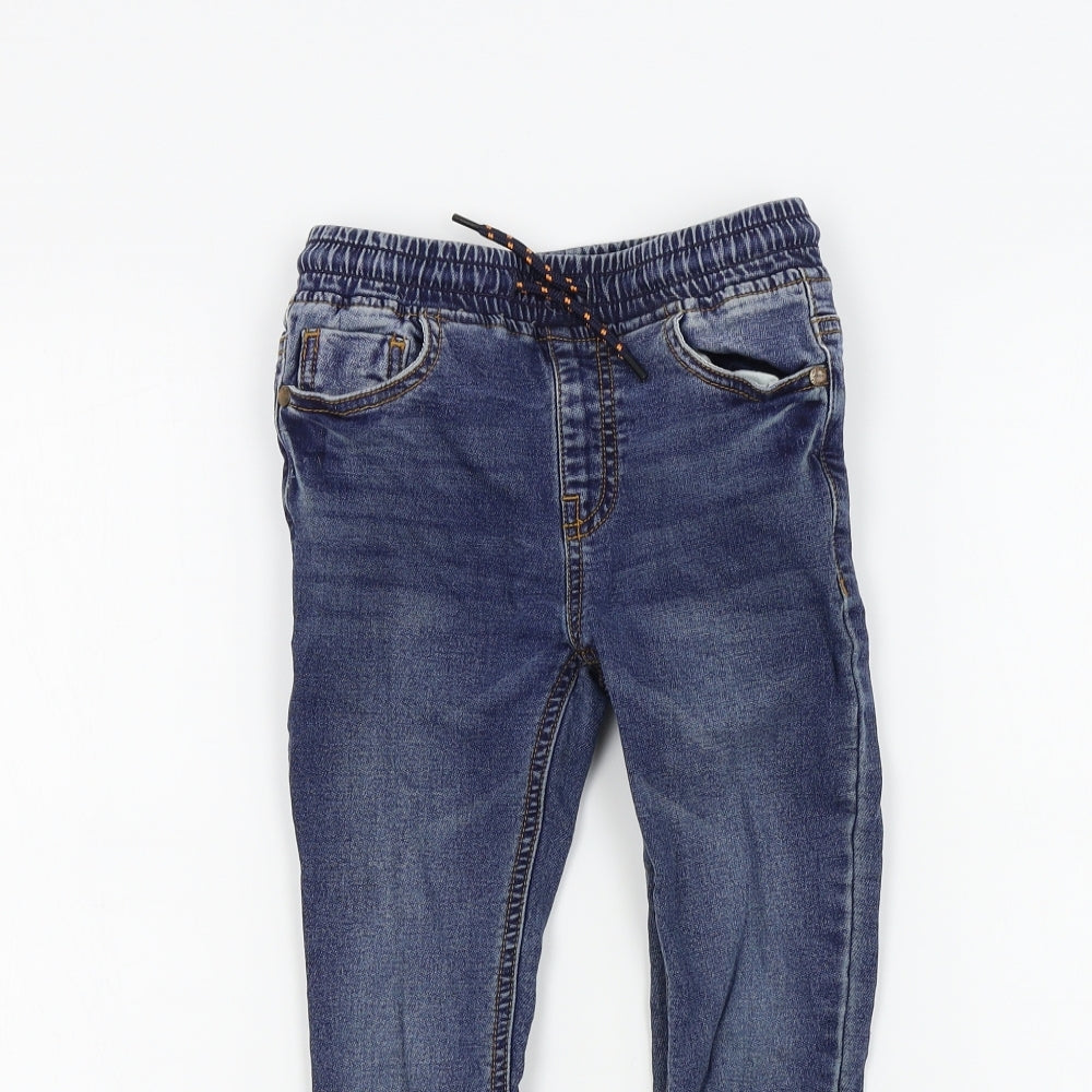 NEXT Boys Blue Colourblock  Skinny Jeans Size 6 Years