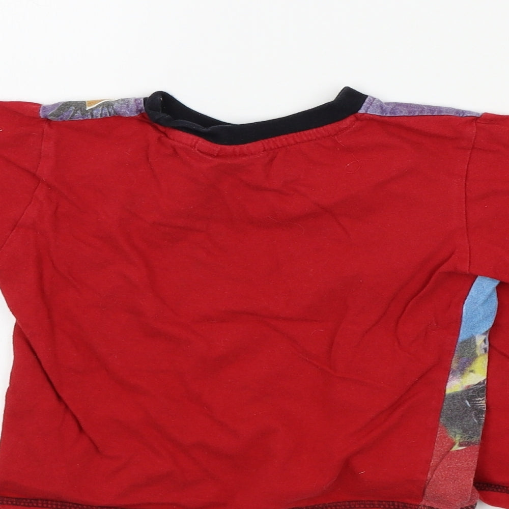 Disney Boys Red Colourblock   Pyjama Set Size 3 Years  - disney cars