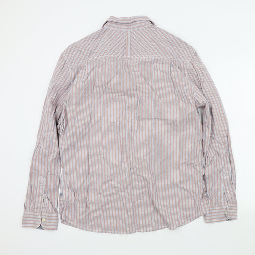 st george Mens Red Striped   Button-Up Size XL