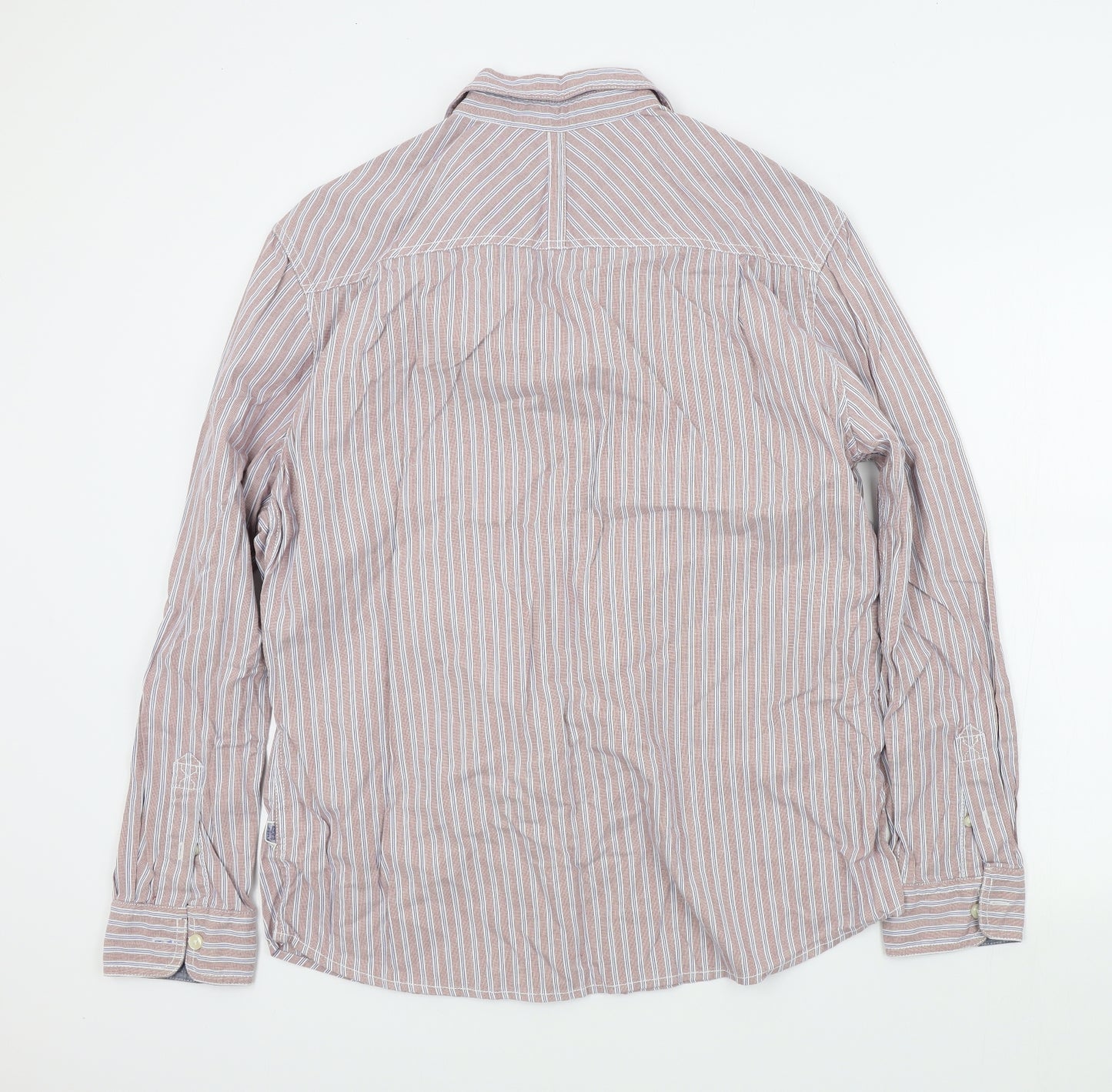 st george Mens Red Striped   Button-Up Size XL